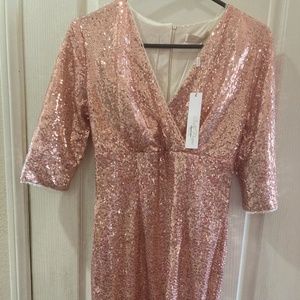 NWT ROSE GOLD GLAMOUR OCCASION DRESS